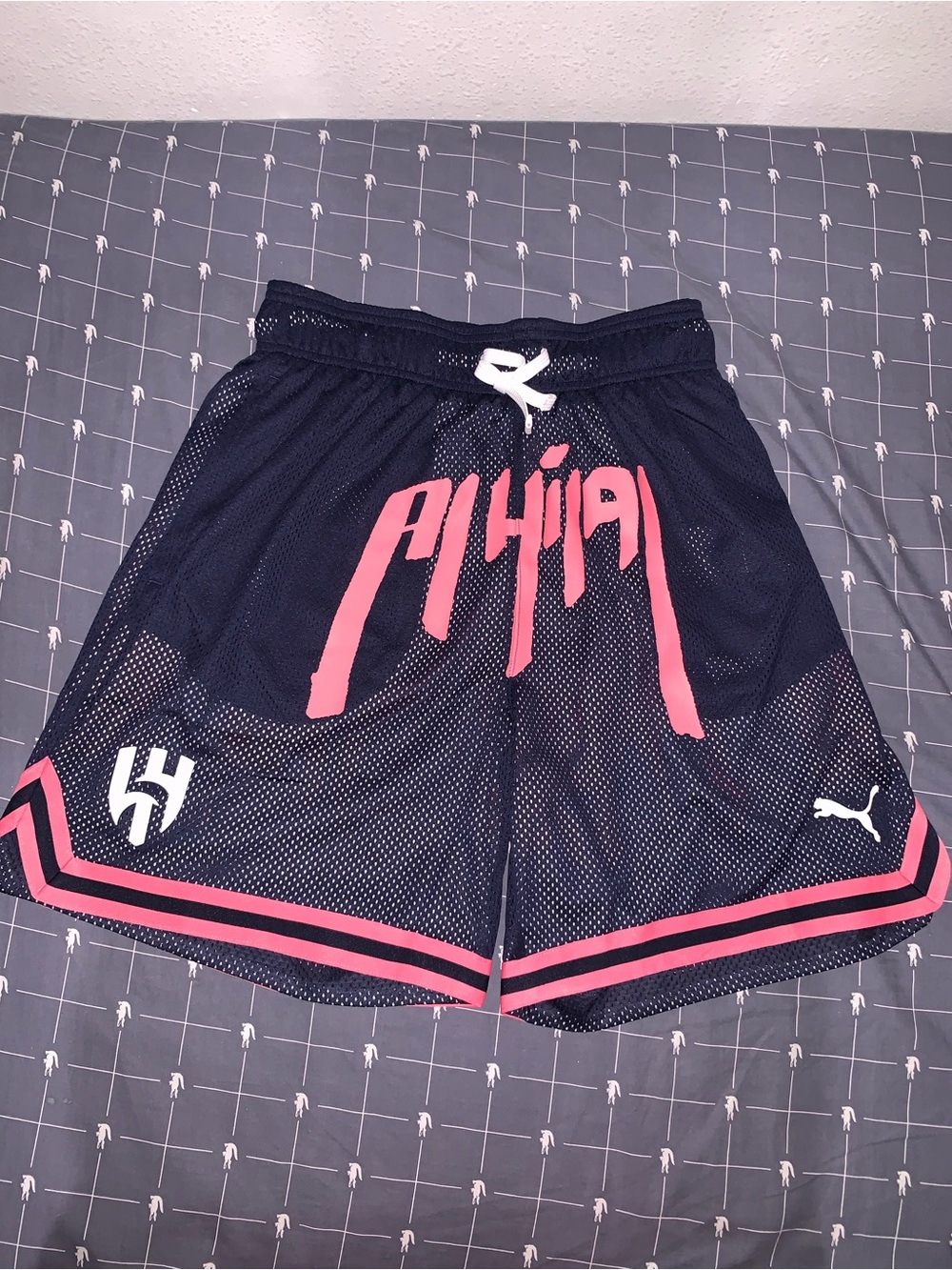 Puma Hoops x Al-Hilal SFC Basketball Reversible Shorts (Navy/Pink) Size: Medium